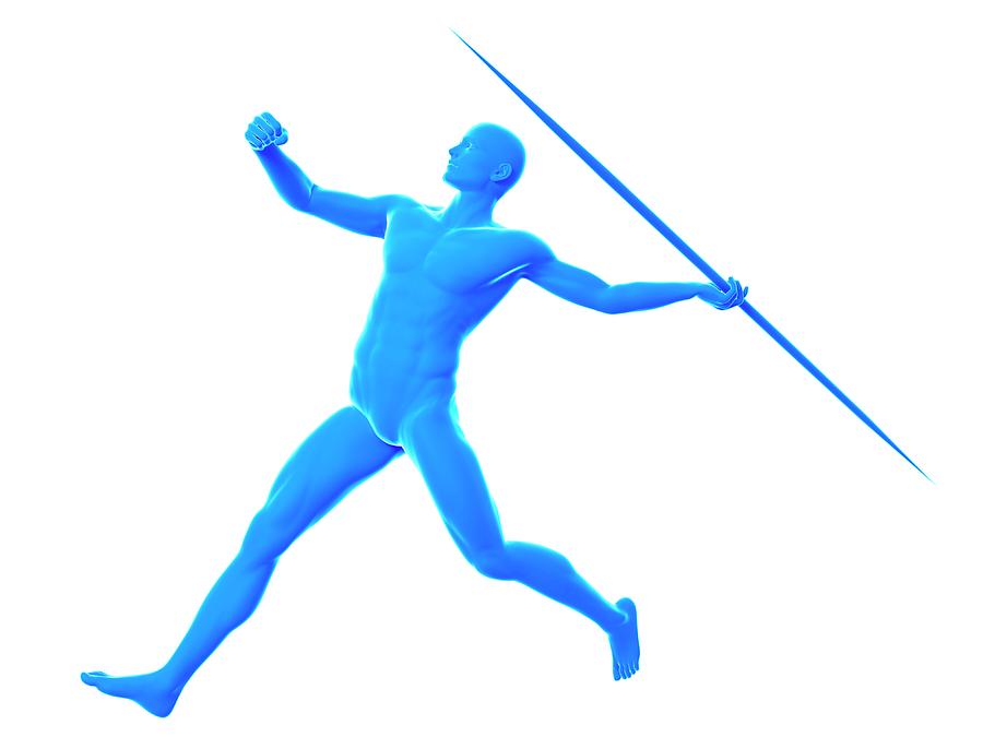 Athlete Photograph - Javelin Thrower by Sebastian Kaulitzki/science Photo Library