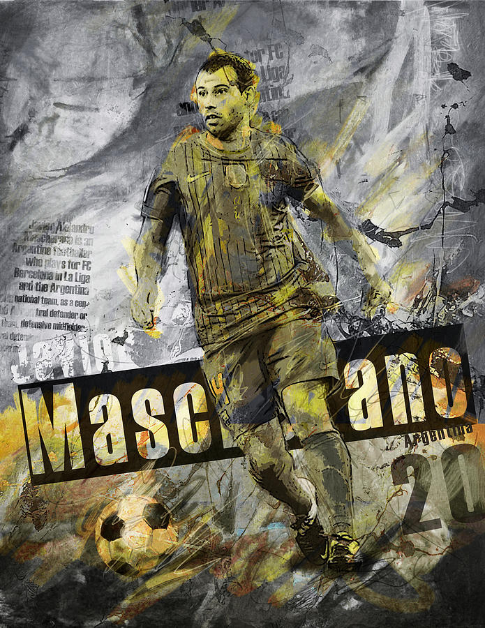 Javier Mascherano Painting - Javier Mascherano - C by Corporate Art Task Force Javier Mascherano Painting - Javier Mascherano - C by Corporate Art Task Force