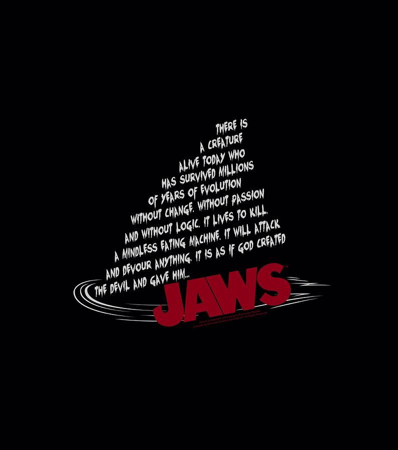 Jaws Digital Art - Jaws - Dorsal Text by Brand A