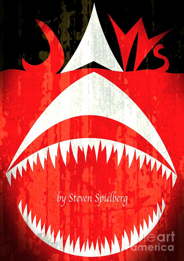 Jaws minimalist poster  Painting by Stefano Senise