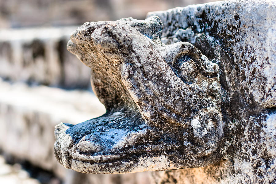 Architecture Photograph - Jaws of a Mayan Snake at Chichen Itza by Mark Tisdale