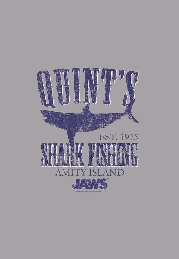 Typography Digital Art - Jaws - Quints by Brand A