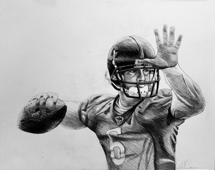 Jay Cutler Drawing by Adam Barone