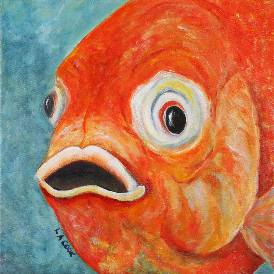 Goldfish Painting - Jay Fish by Lynda  Cook