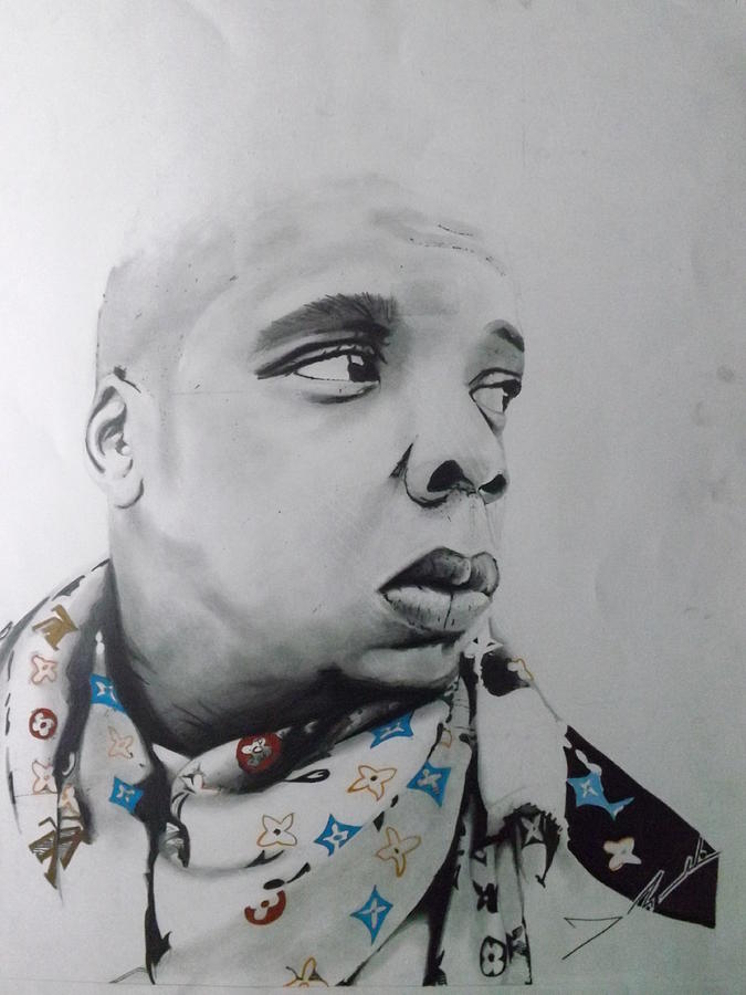 Hip Hop Drawing - Jay-z by Joshua Robinson