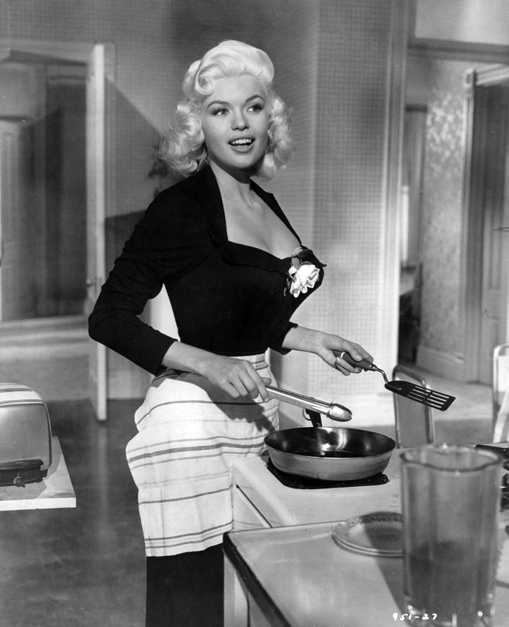 Jayne Mansfield Showing Off Cooking Skill Photograph by Retro Images Archive