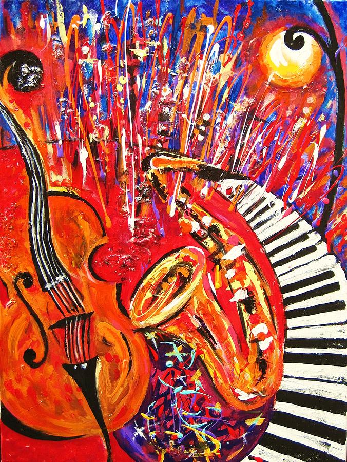 Jazz And The City 2 Painting by Helen Kagan