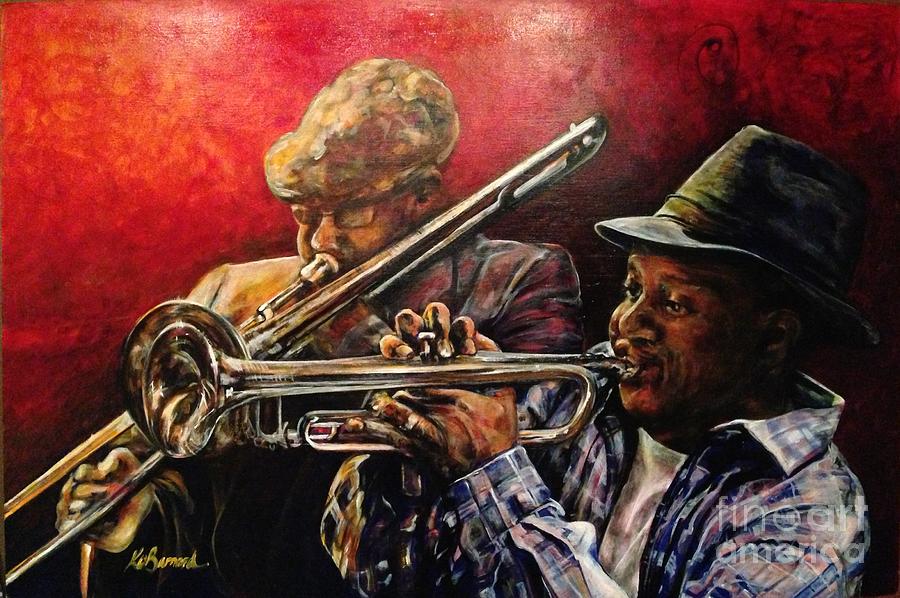 Musician Painting - Jazz Cafe by Kathleen Barnard