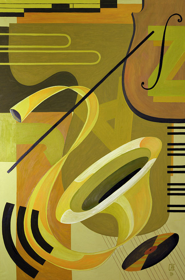 Music Painting - Jazz by Carolyn Hubbard-Ford