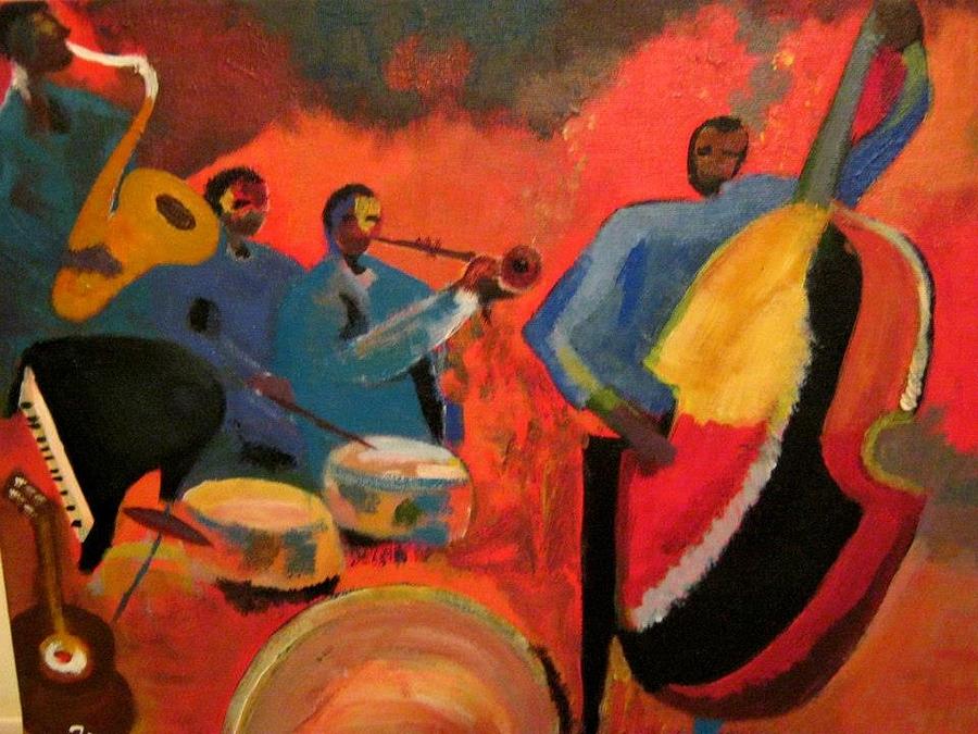 Jazz Club Painting - Jazz Club by John Onyeka