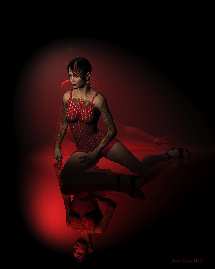 Jazz Dancer in Red 1 Digital Art by Judi Suni Hall