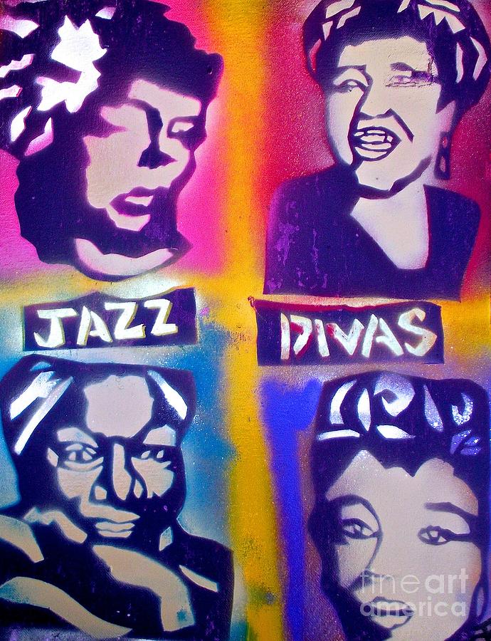 Jazz Divas  Painting by Tony B Conscious