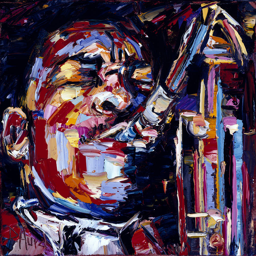 John Coltrane Painting - Jazz Face series John Coltrane by Debra Hurd