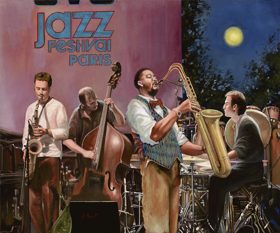 jazz festival in Paris Painting