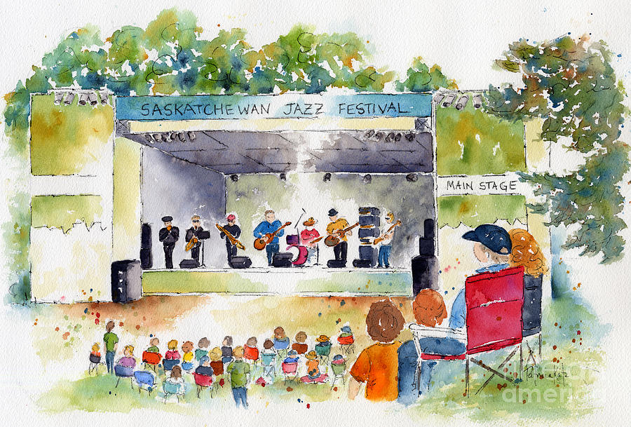 Jazz Festival Painting by Pat Katz