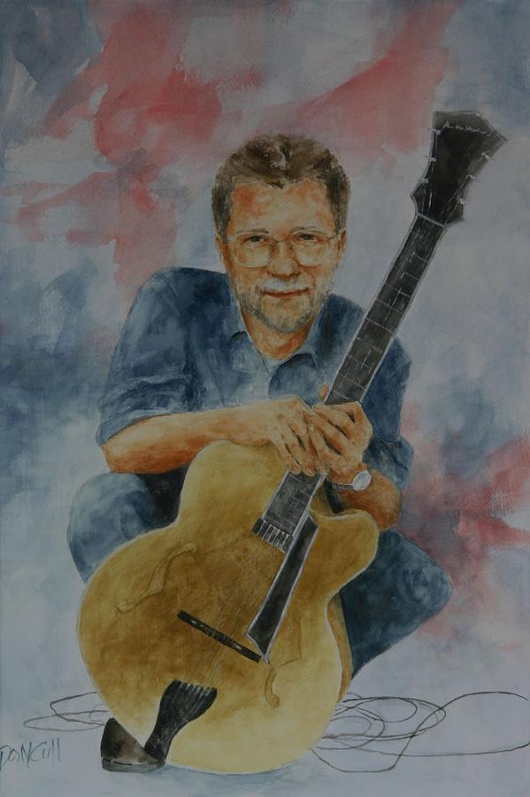 Portraits Painting - Jazz Guitarist by Don Cull Portraits Painting - Jazz Guitarist by Don Cull