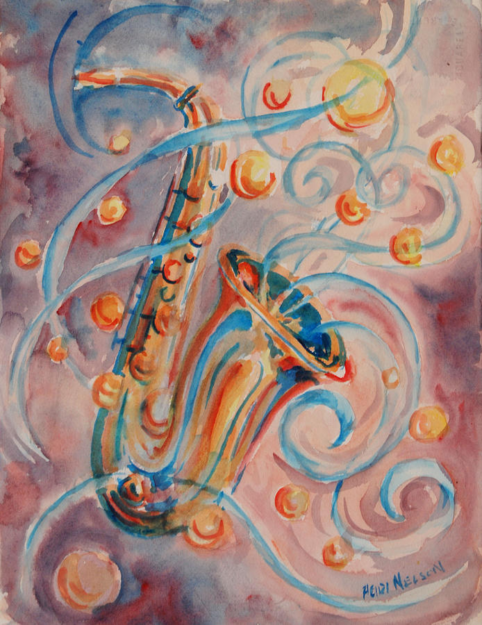 Jazz Painting by Heidi E Nelson