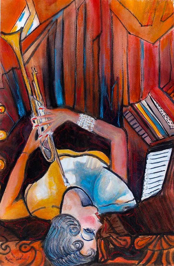 Jazz Lady Painting by Myra Evans