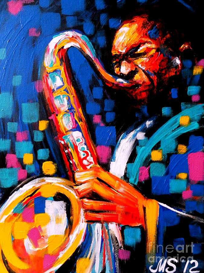 Jazz Man Painting - Jazz Man by Marina Joy
