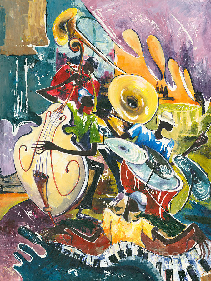Music Painting - Jazz No. 4 by Elisabeta Hermann