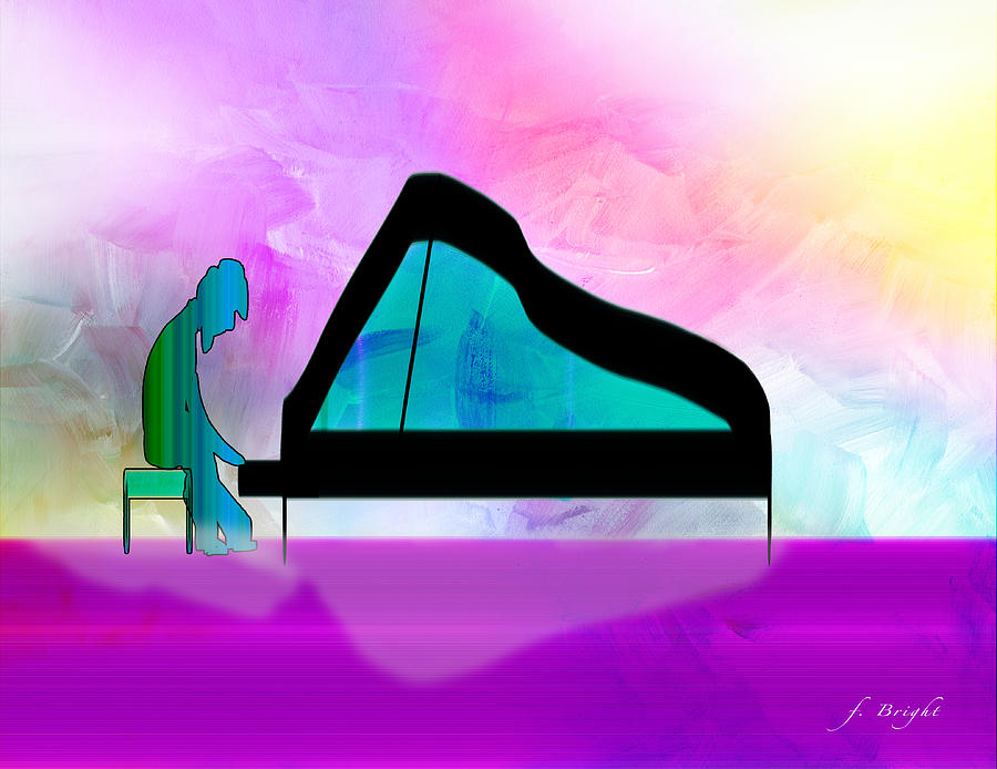 Jazz Pianist Digital Art by Frank Bright