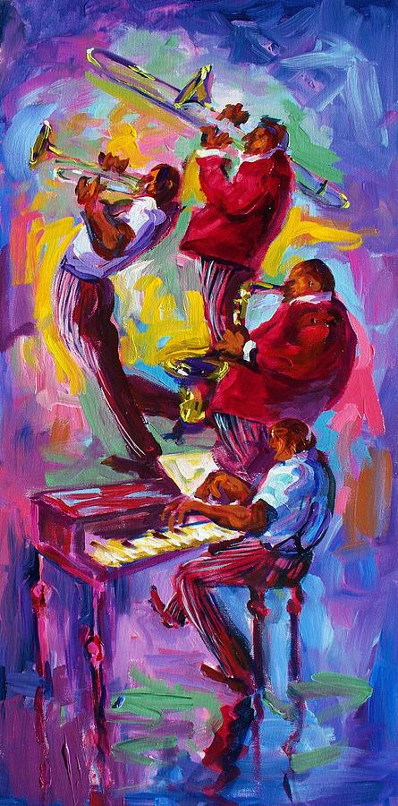 New Orleans Painting - Jazz Rising New Orleans by Saundra Bolen Samuel