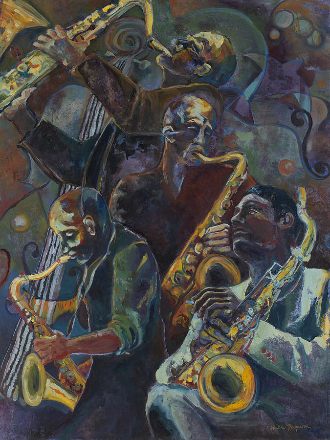 Jazz Saxophone Painting by Anika Ferguson