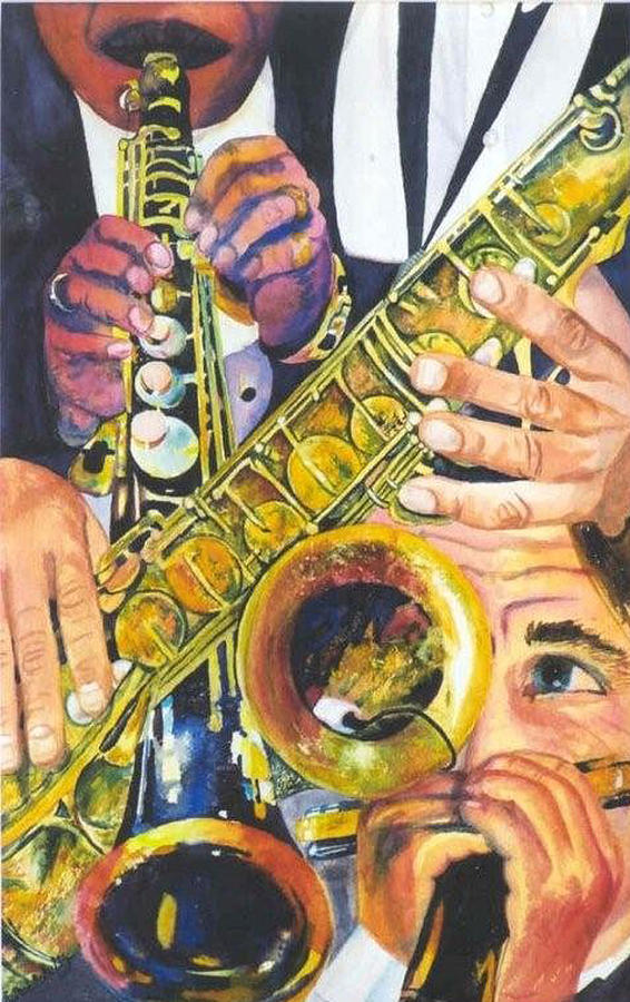 Jazz Trio Painting by Susan Duda