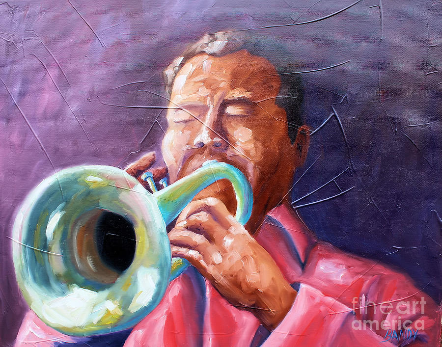 Jazz Trumpet Player Painting by Todd Bandy Fine Art America