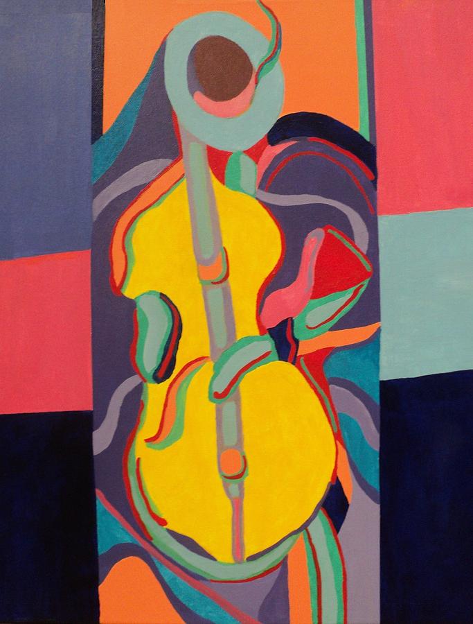 JazzamaTazz Cello Painting by Angelo Thomas