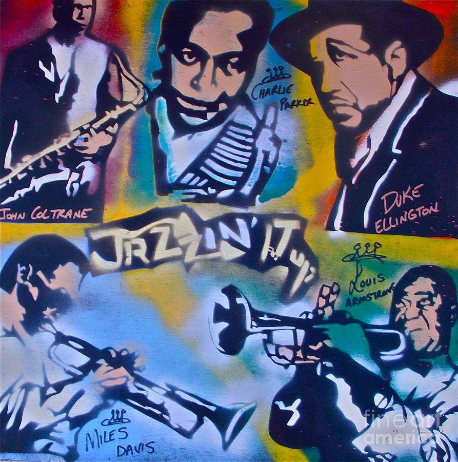 John Coltrane Painting - Jazzin it up 1 by Tony B Conscious