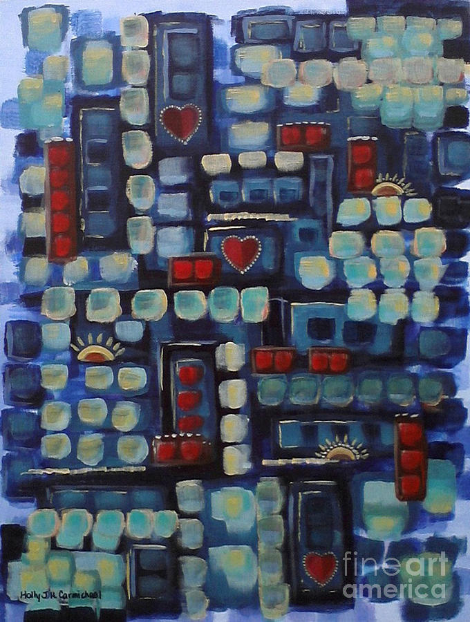 Jazzy Love Painting by Holly Carmichael