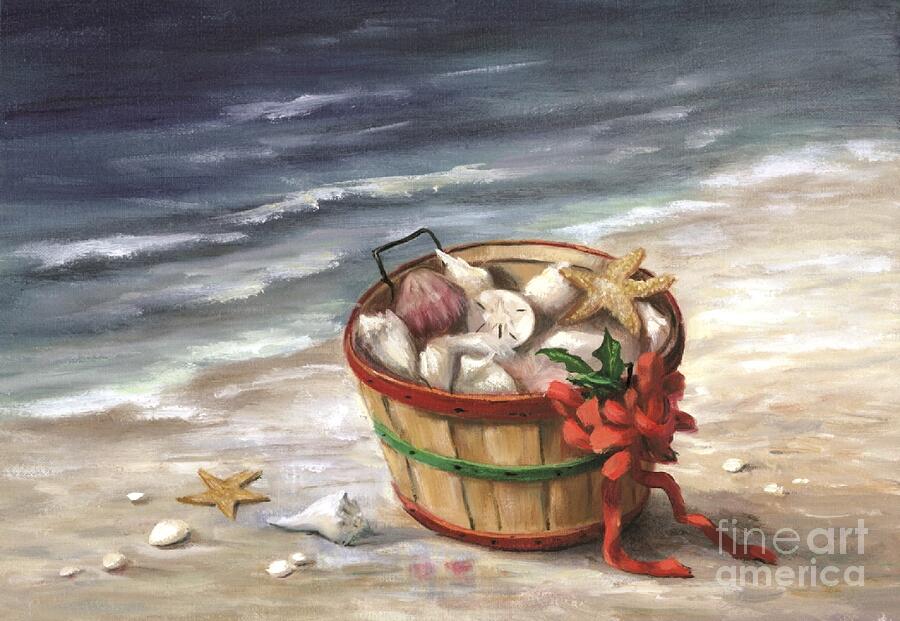 Basket of Shells Painting by Glenda Cason