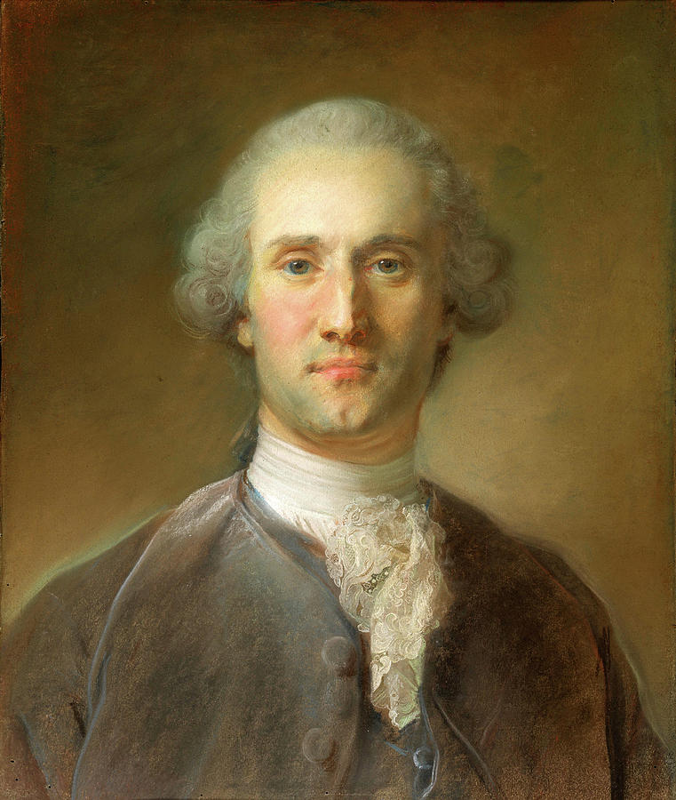 Jean-baptiste Perronneau, Portrait Of A Man Drawing by Litz Collection ...