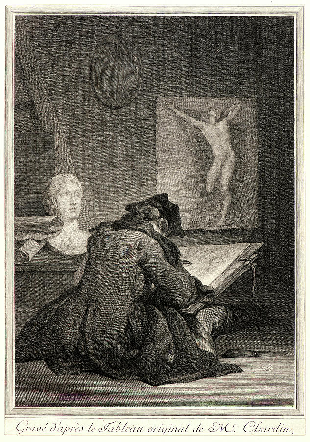 Jean-jacques Flipart French, 1719-1782 After Jean-siméon Drawing by ...