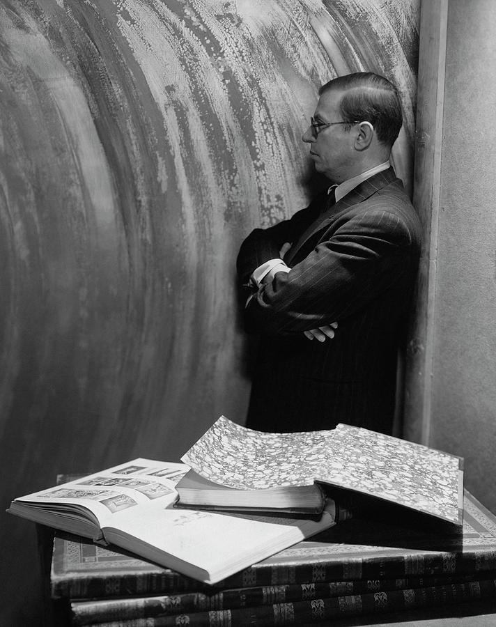 Jean-paul Sartre By Books Photograph by Cecil Beaton
