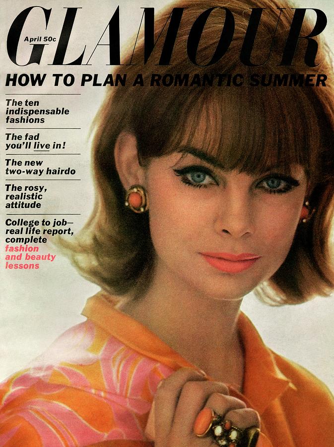 Jean Shrimpton On The Cover Of Glamour Photograph by David Bailey