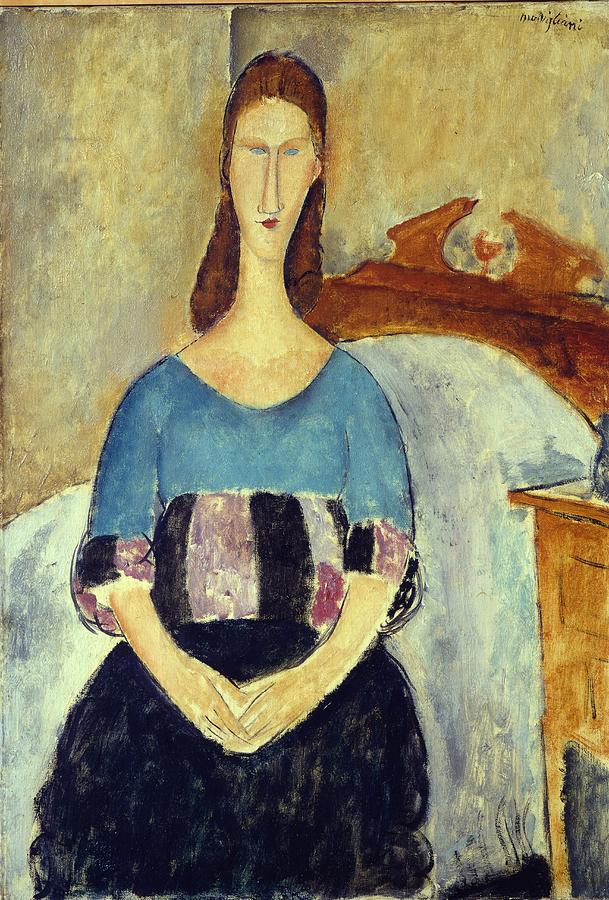 Jeanne Hebuterne, 1918 Painting by Amedeo Modigliani