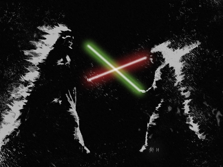 Jedi Duel Digital Art by George Pedro Jedi Duel Digital Art by George Pedro
