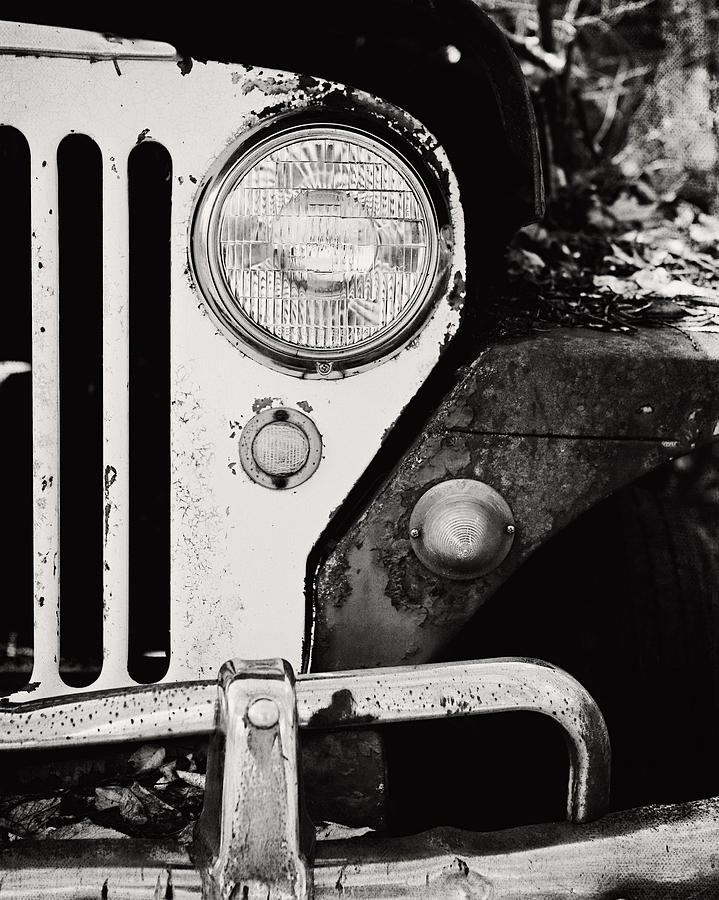 Black And White Photograph - Jeep Willys in Black and White by Lisa R