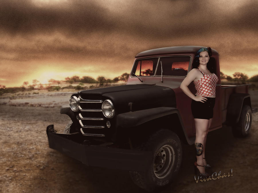 Jeepin Bettie by the Billabong Photograph by Chas Sinklier