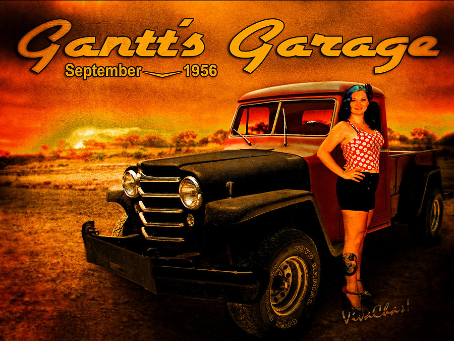 Jeeping Bettie at Gantts Garage Photograph by Chas Sinklier