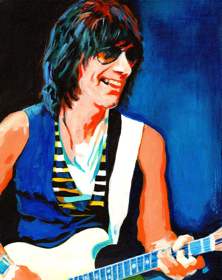 Jeff Beck. Brush With the Blues Painting by Tanya Filichkin