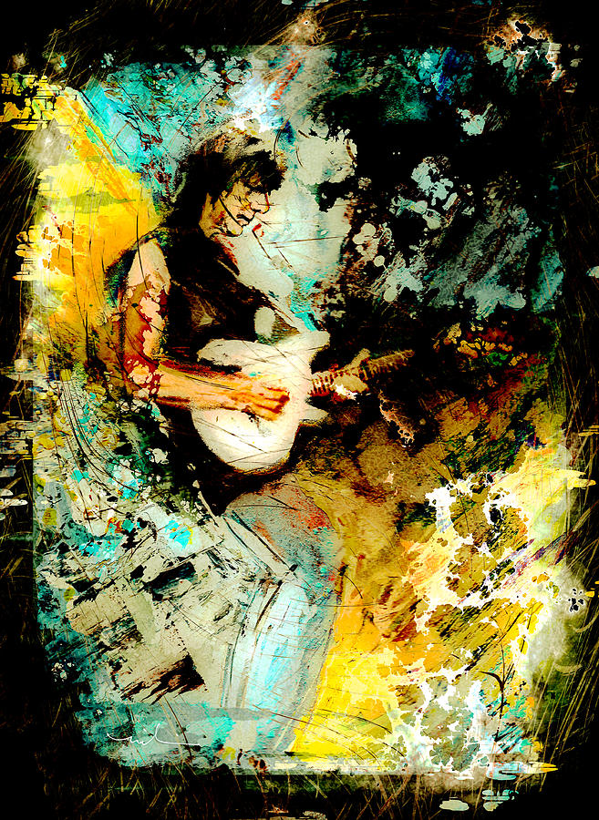 Music Painting - Jeff Beck Madness by Miki De Goodaboom