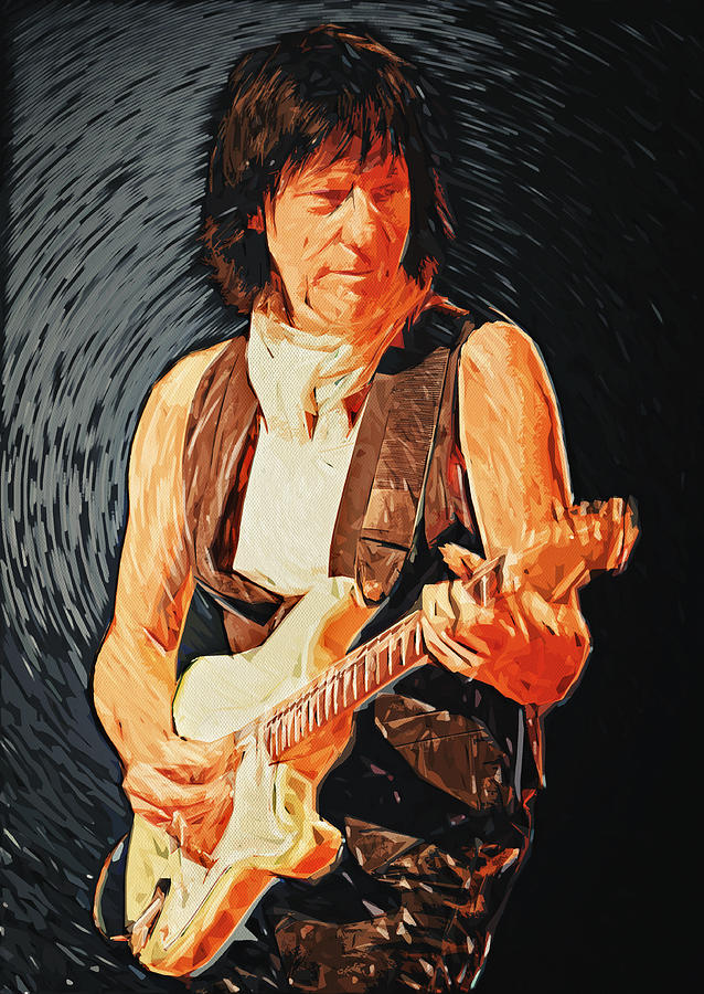 Jeff Beck Painting by Taylan Apukovska