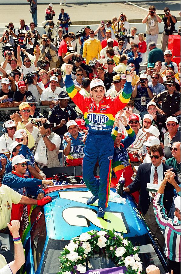 Nascar Photograph - JEFF GORDON at the Brickyard by Retro Images Archive