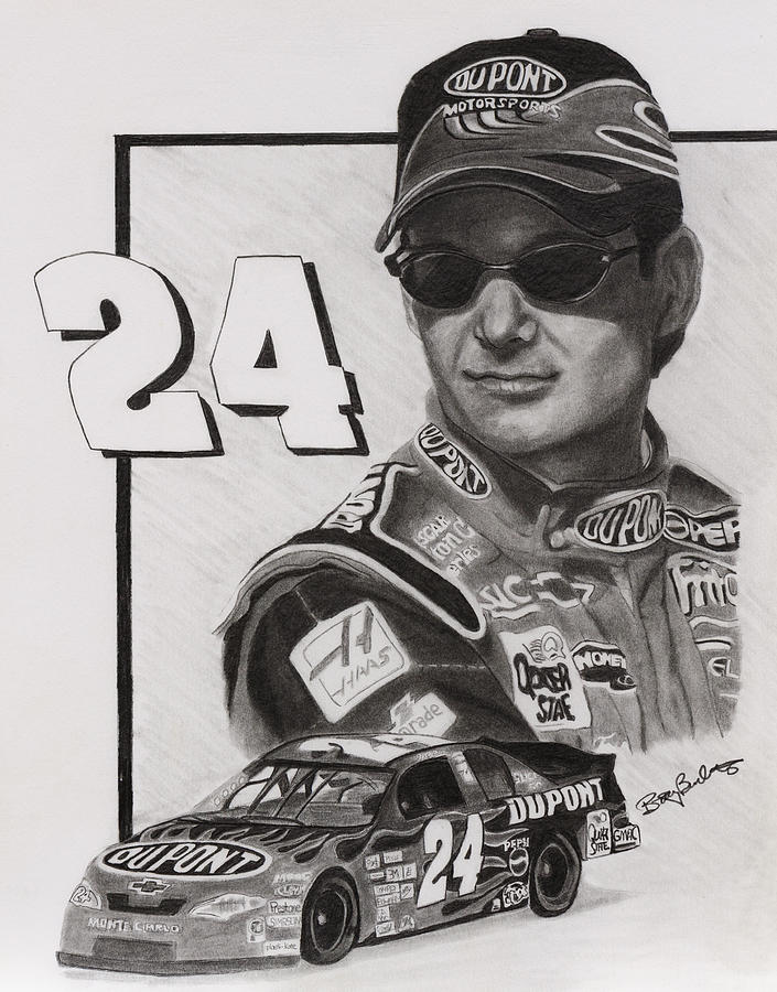 Jeff Gordon Drawing by Billy Burdette