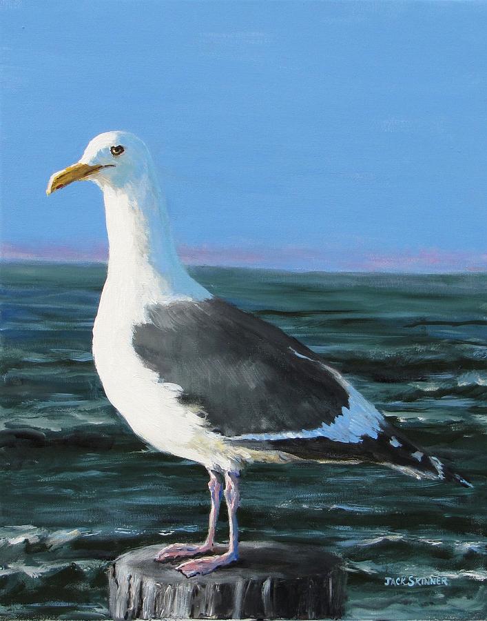 Jeff The Seagull Painting by Jack Skinner