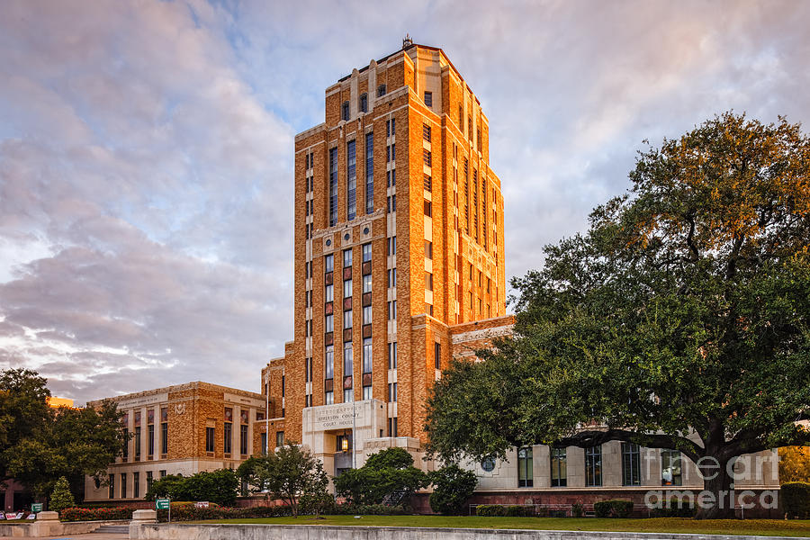 Jefferson County Courthouse at Sunrise - Beaumont East Texas Photograph by Silvio Ligutti