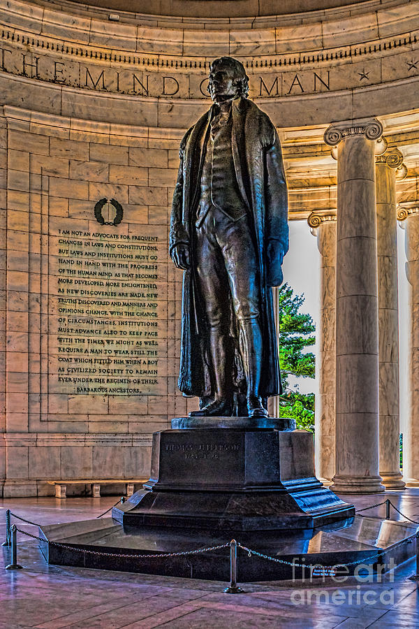 Jefferson in the Memorial Photograph by Nick Zelinsky Jr